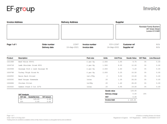 Freshmarkets - consolidate invoices